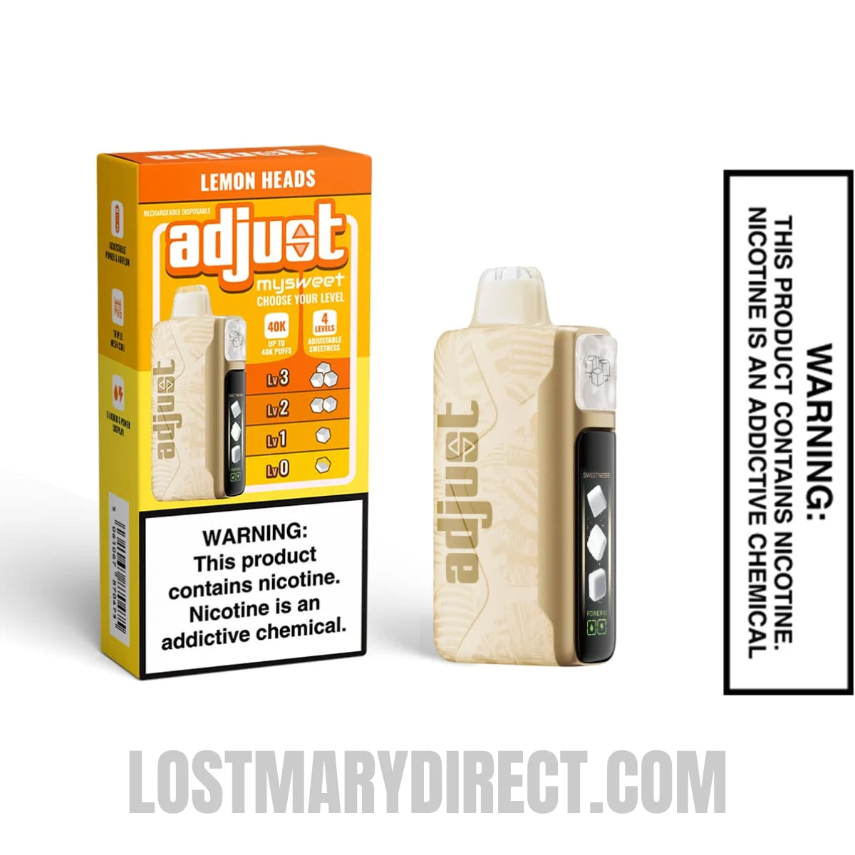 Lemon Heads Adjust MySweet 40K Disposable Vape with Package Box