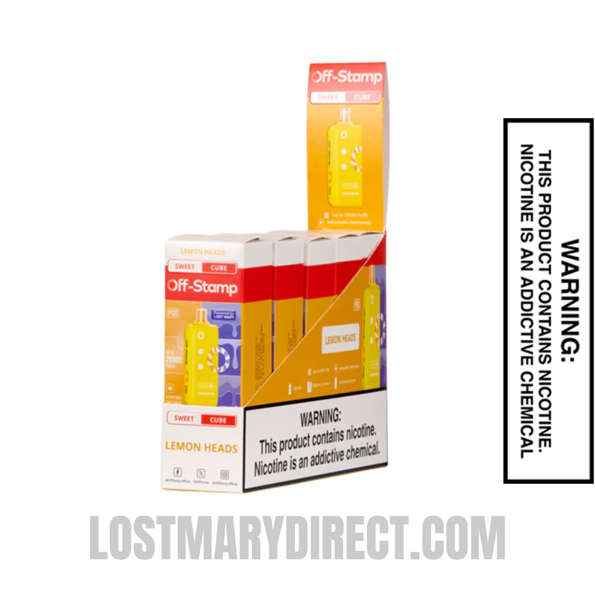 Sour Lemon Heads Off Stamp Sweet X-Cube Pod With bundle Box