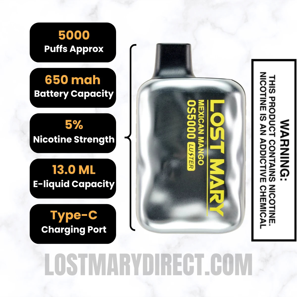 Mexican Mango Lost Mary OS5000 Luster Edition Vape