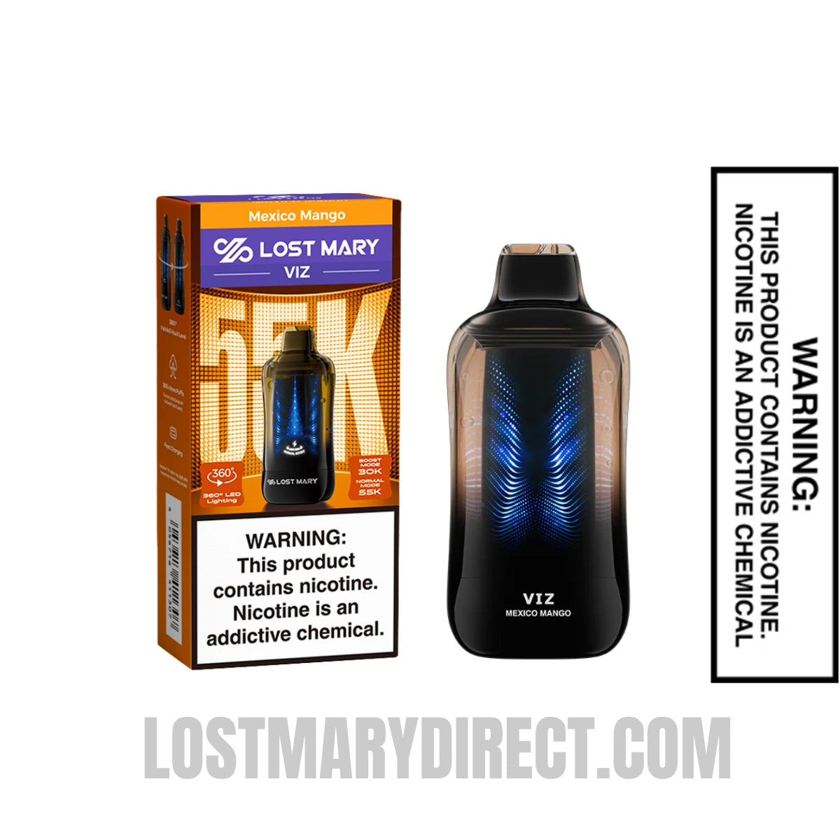 Mexico Mango Lost Mary VIZ 55K Disposable Vape With Package Box