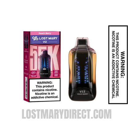 Peach Berry Lost Mary VIZ 55K Disposable Vape With Package Box