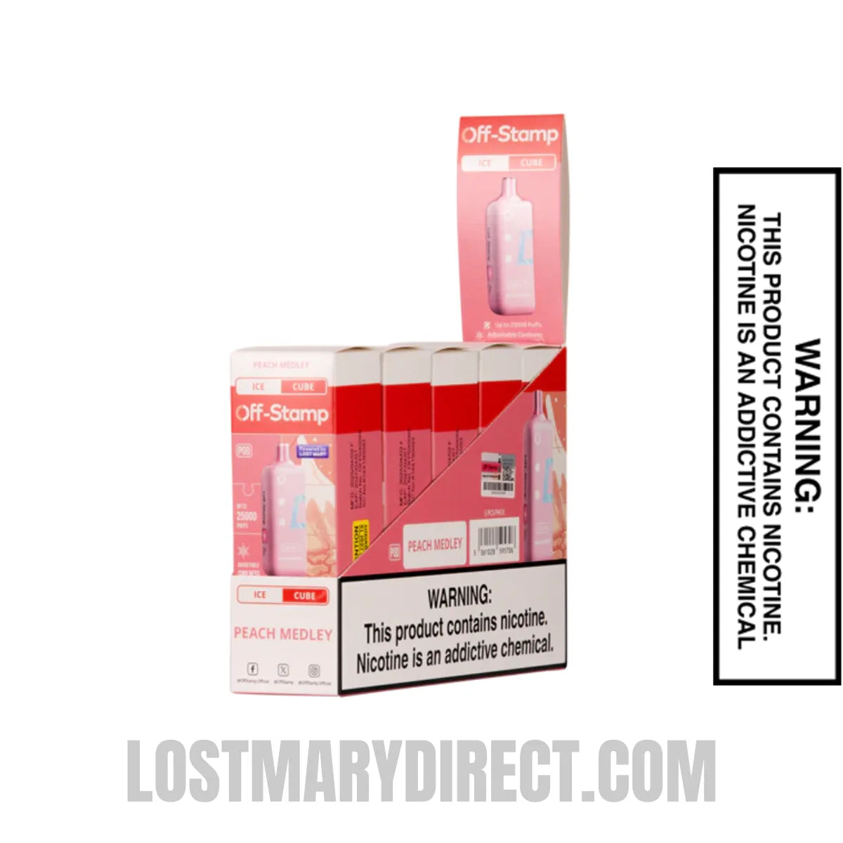 Peach Medley Off Stamp Ice Cube 25K Disposable Pod with Bundle