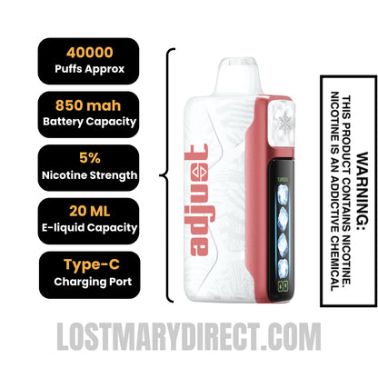 Peach+ Adjust MyCool 40k Disposable Vape specifications