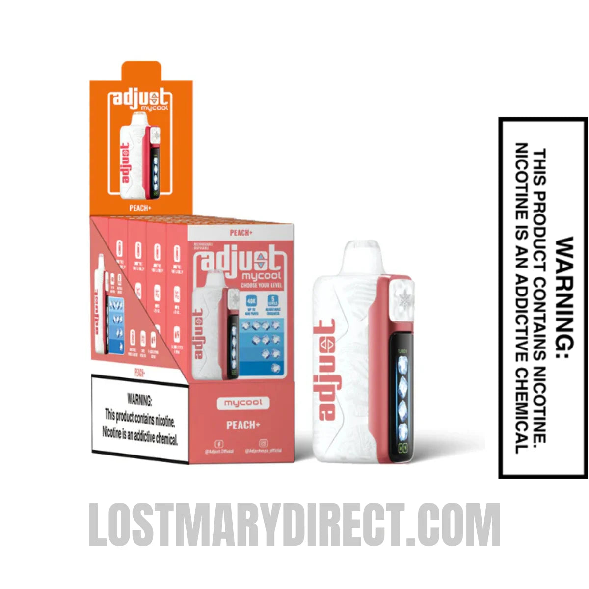 Peach+ Adjust MyCool 40k Disposable Vape Bundle pack