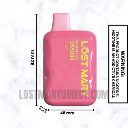 Peach Ice Lost Mary OS5000 Zero Nicotine Vape Peach Ice Lost Mary OS5000 Zero Nicotine Vape