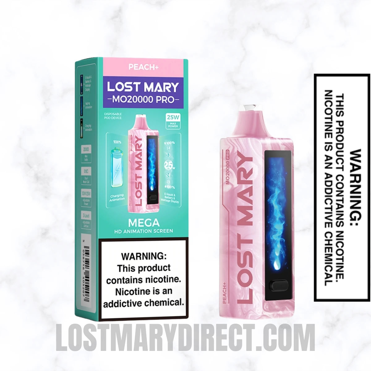 Peach+ Lost Mary MO20000 PRO Diposable Vape With Package Box