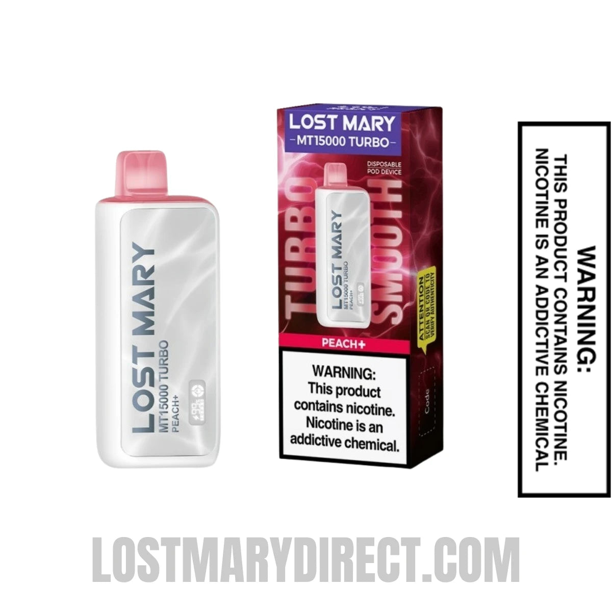 Peach+ Lost Mary MT15000 Turbo Vape With Package Box