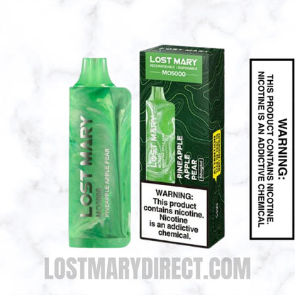 Pineapple Apple Pear Lost Mary MO5000 Disposable Vape With Package Box