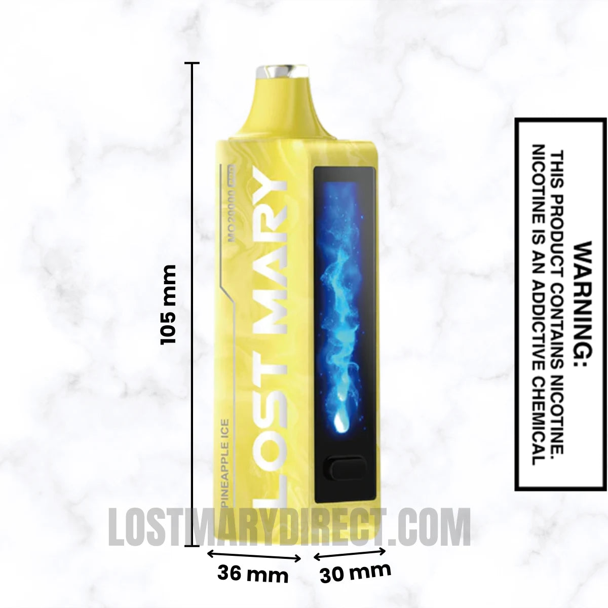 Pineapple Ice Lost Mary MO20000 PRO Diposable Vape Dimension