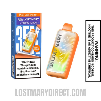 Pink Lemonade Lost Mary MT35000 Turbo Disposable Vape with package box
