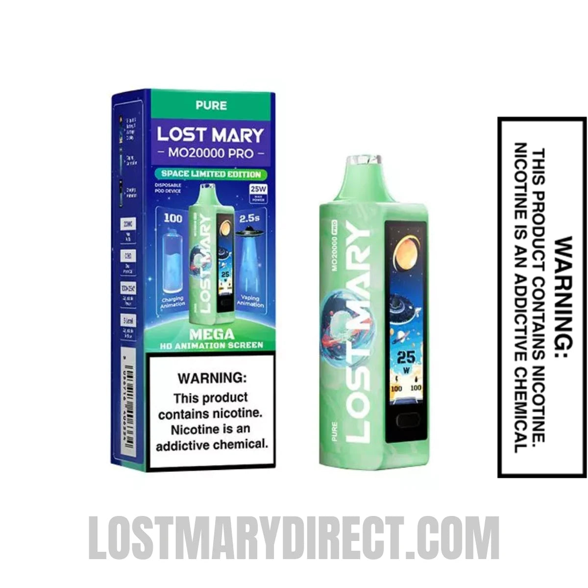 Pure Lost Mary MO20000 Pro Vape With Package Box