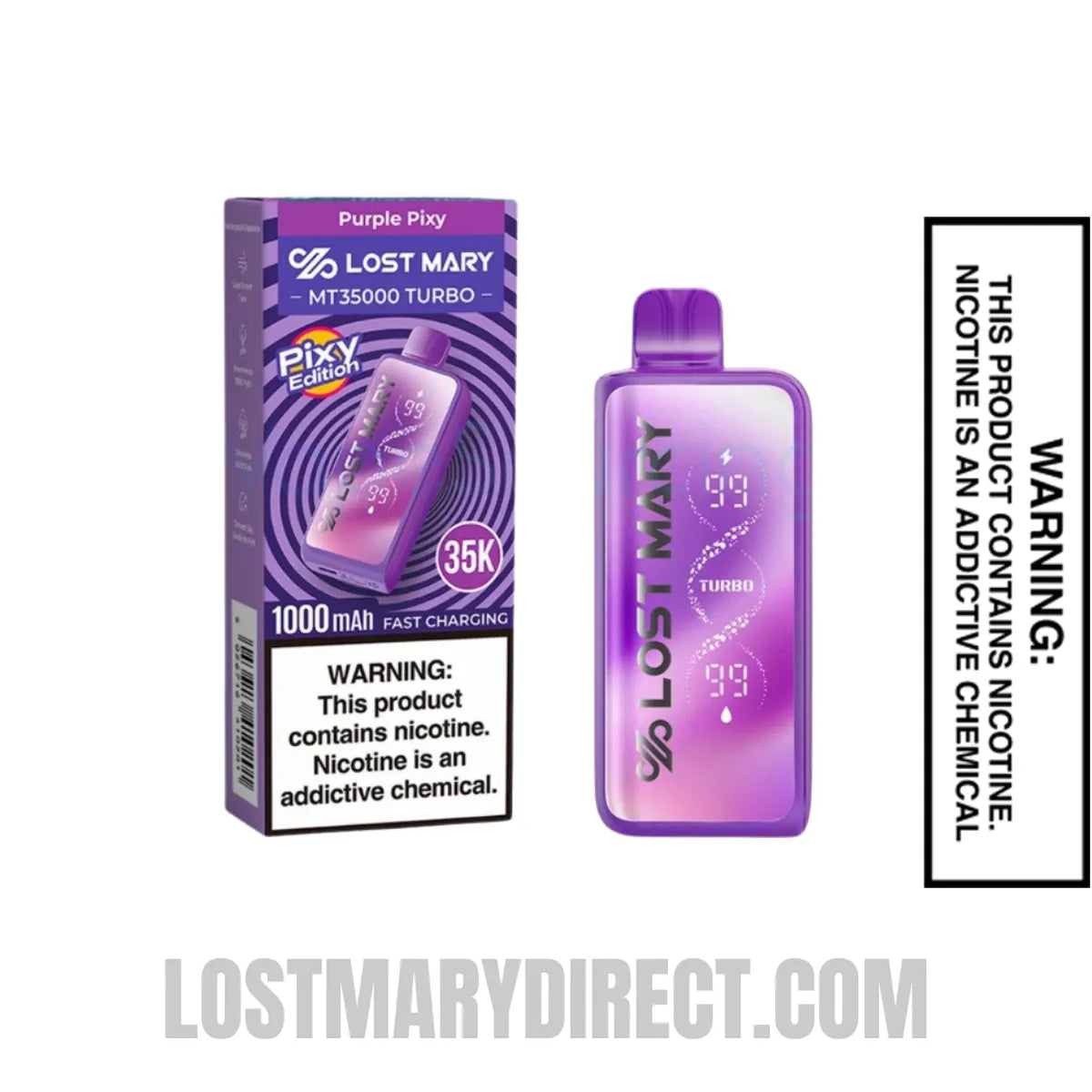 Purple Pixy Lost Mary MT35000 Turbo Disposable Vape with Package Box
