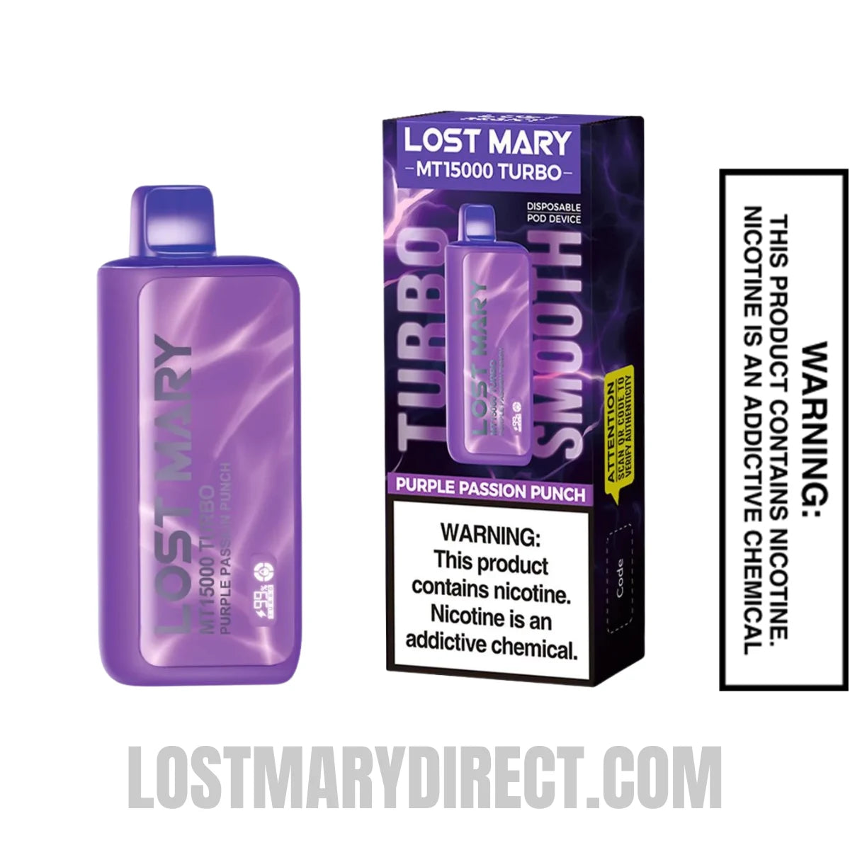 Purple Passion Punch Lost Mary MT15000 Turbo With Package Box