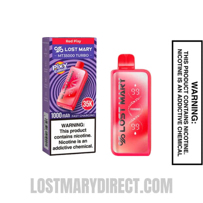Red Pixy Lost Mary MT35000 Turbo Disposable Vape with Package Box