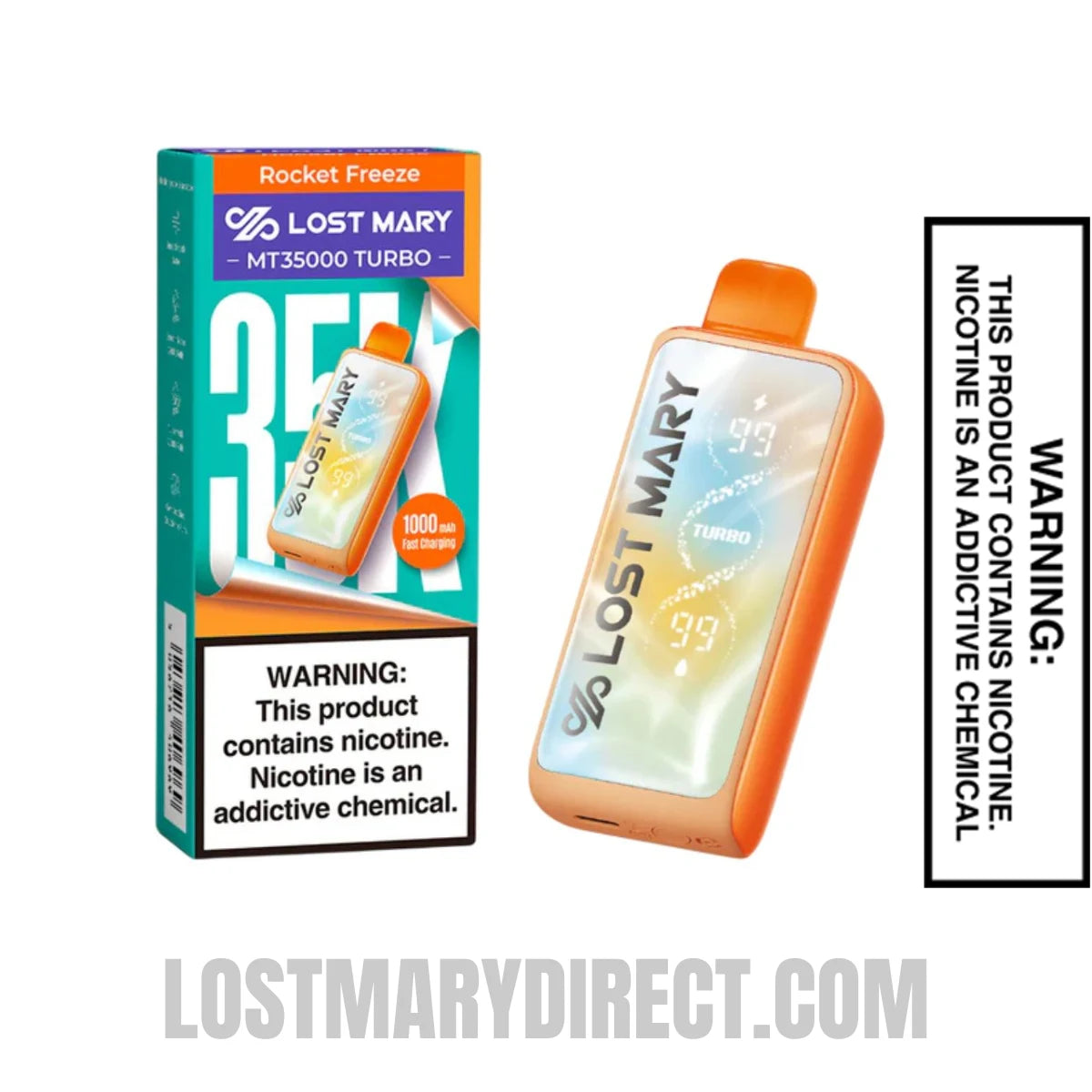 Rocket Freeze Lost Mary MT35000 Turbo Vape Package