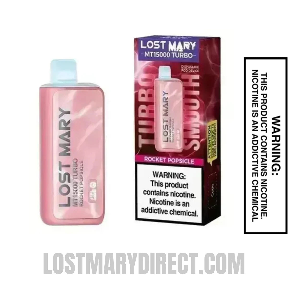 Rocket Popsicle Lost Mary MT15000 Turbo With Package Box