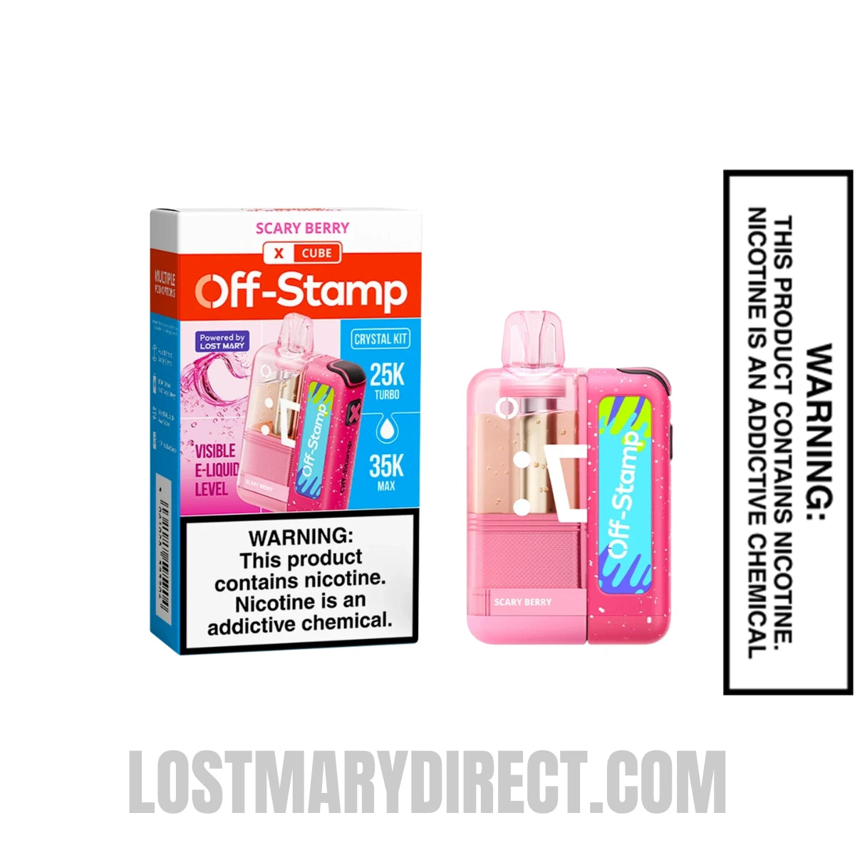 Scary Berry Off Stamp X Cube Crystal Cube 35K Vape Kit With Package Box