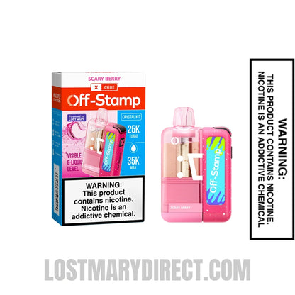 Scary Berry Off Stamp X Cube Crystal Cube 35K Vape Kit With Package Box