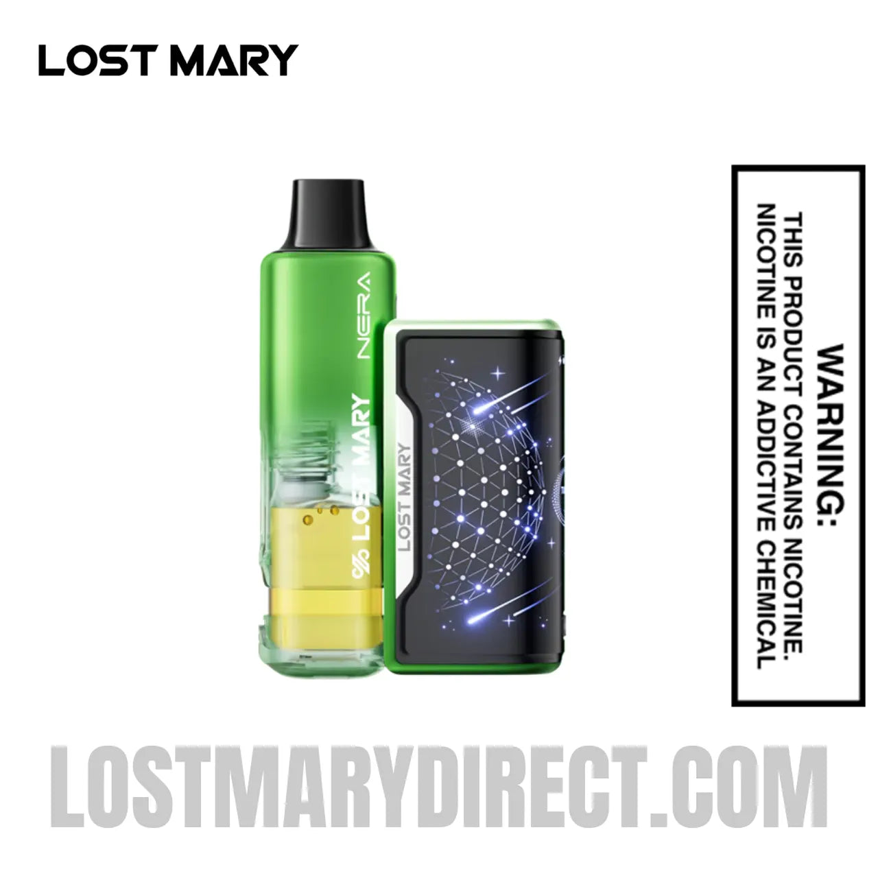 Sour Apple Ice Lost Mary Nera Fullview 70K Vape Kit