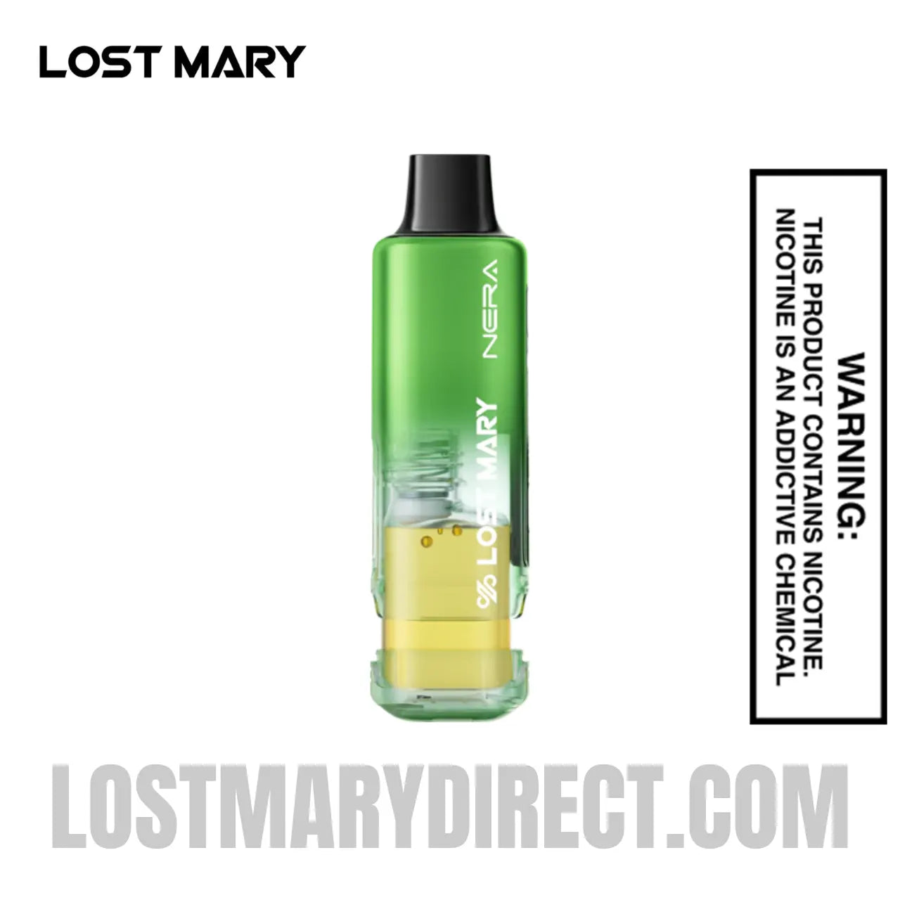 Sour Apple Ice Lost Mary Nera Fullview 70K Vape Pod