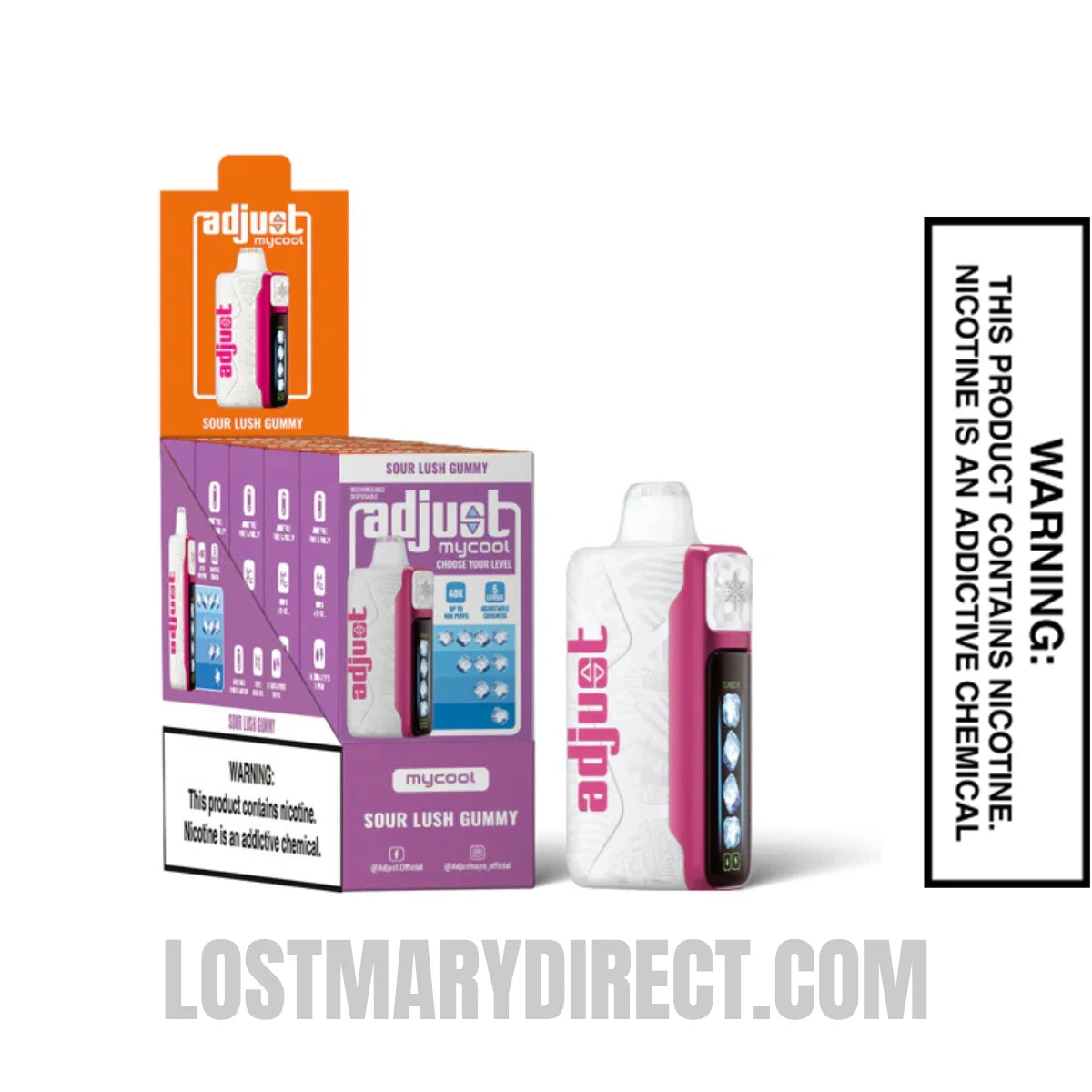 Sour Lush Gummy Adjust MyCool 40k Disposable Vape Bundle Pack