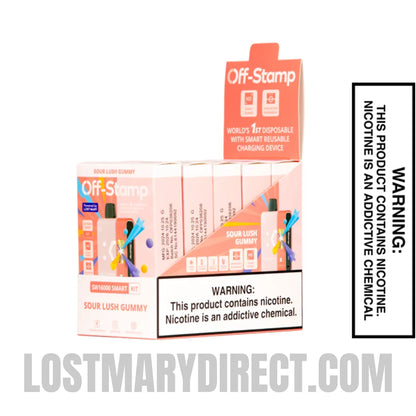 Sour Lush Gummy Off-Stamp SW16000 Disposable Pod with Bundle Pack