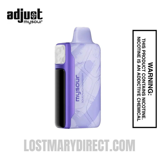 Sour Peach Raspberry Adjust MySour 40K Disposable Vape
