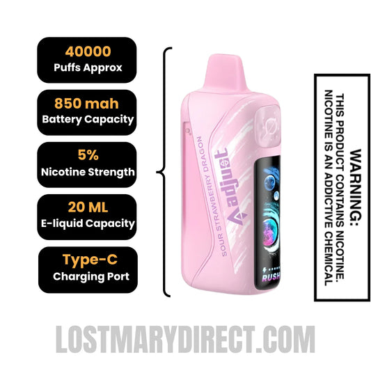 Dragon Strawnana Vape Flavor Dragon Strawnana Adjust MyCool 40k Disposable  Vape