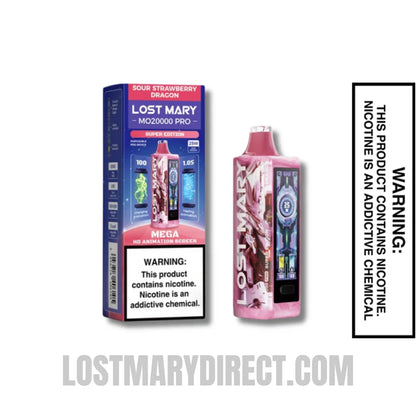 Sour Strawberry Dragon Lost Mary MO20000 PRO Vape Sour Strawberry Dragon Lost Mary MO20000 PRO Vape