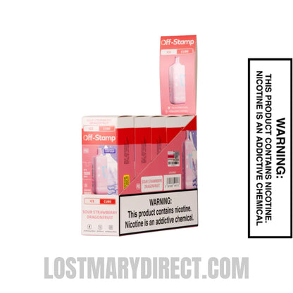 Sour Strawberry Dragonfruit Off Stamp Ice Cube 25K Disposable Pod Bundle