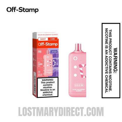 Sour Wildberry Gummy Off Stamp Sweet X-Cube Pod with Package