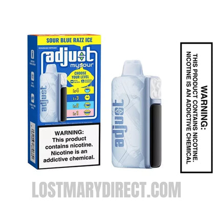 Sour Blue Razz Ice Adjust MySour 40K Disposable Vape Package