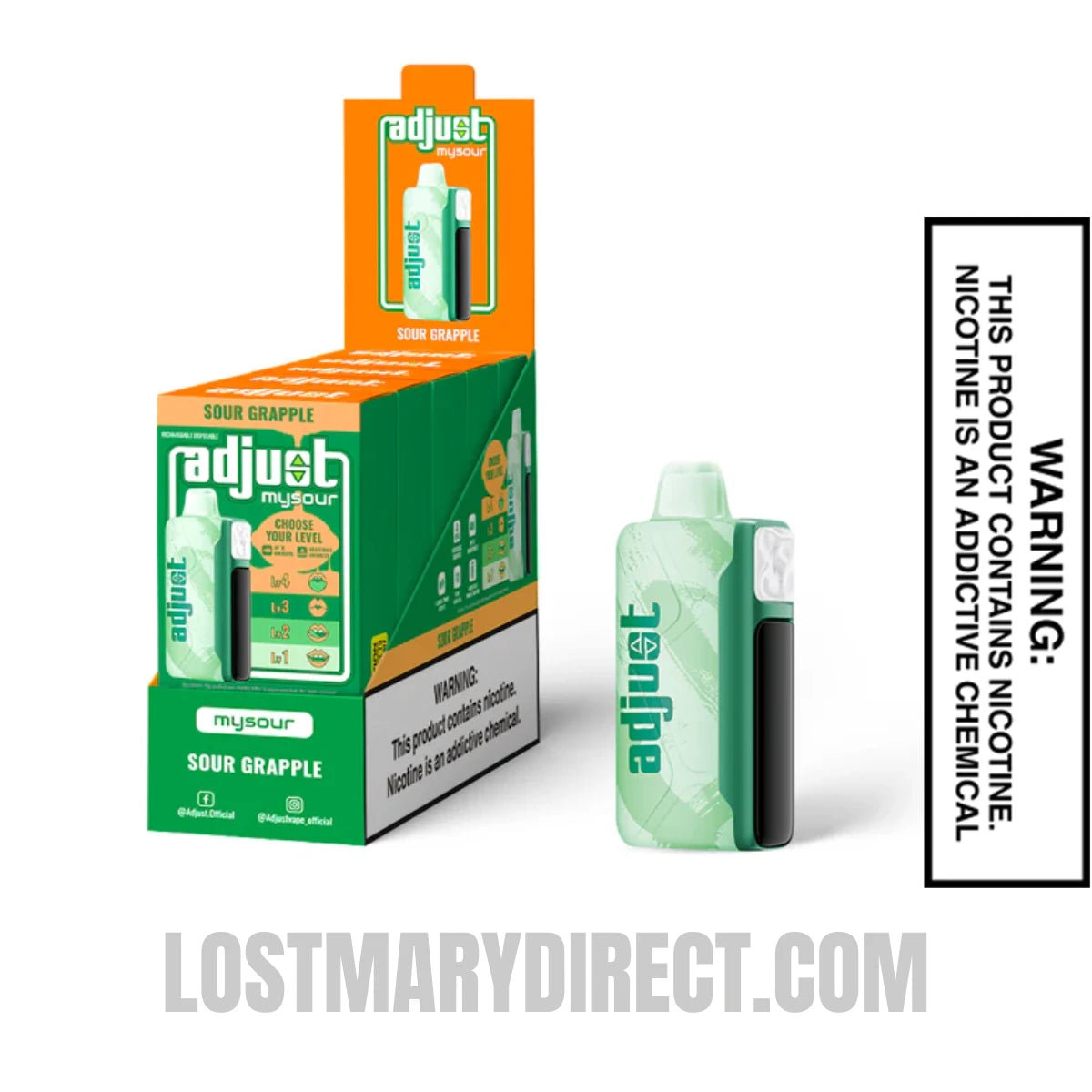 Sour Grapple Adjust MySour 40K Disposable Vape Bundle