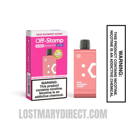 Sour Wild Berry Gummy Off Stamp SW16000 Disposable Pod With Package Box