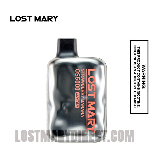 Lost Mary Black Strawnana Flavor Strawberry Banana Lost Mary OS5000 Luster Edition Vape Lost Mary Black Strawnana Flavor Strawberry Banana Lost Mary OS5000 Luster Edition Vape