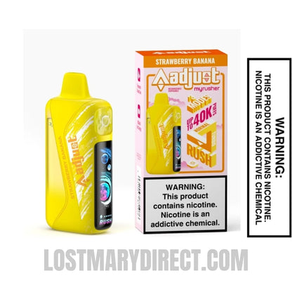 Strawberry Banana Adjust MyRusher 40K Disposable Vape with Package