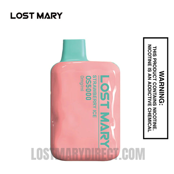 Strawberry Ice Lost Mary OS5000 Zero Nicotine Vape Strawberry Ice Lost Mary OS5000 Zero Nicotine Vape