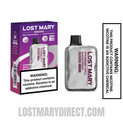 Strawberry Apple Blackcurrant Lost Mary OS5000 Luster Vape With Package Box