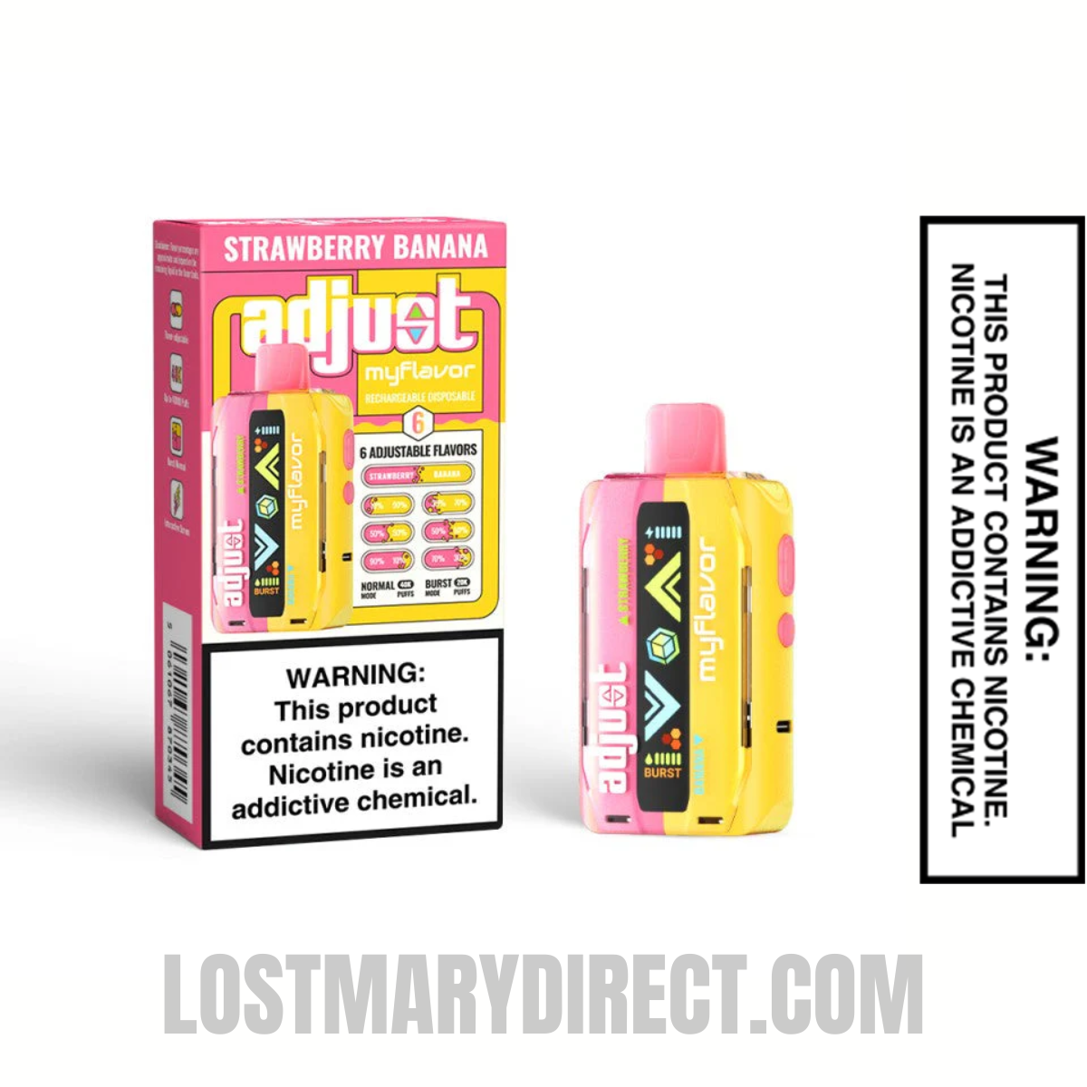 Strawberry Banana Adjust MyFlavor 40k Disposable Vape Strawberry Banana Adjust MyFlavor 40k Disposable Vape