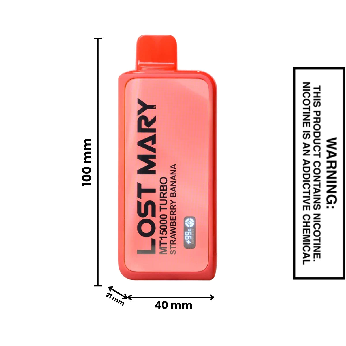 Strawberry Banana Lost Mary MT15000 TURBO Dimension