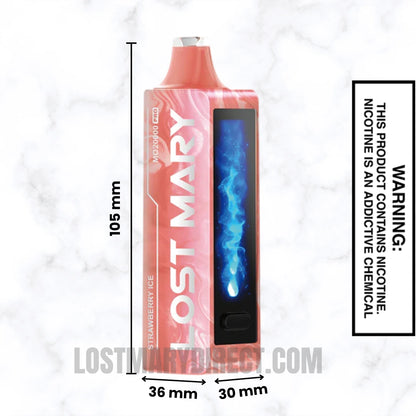 Strawberry Ice Lost Mary MO20000 Pro Vape | Lost Mary Direct Strawberry Ice Lost Mary MO20000 Pro Vape | Lost Mary Direct