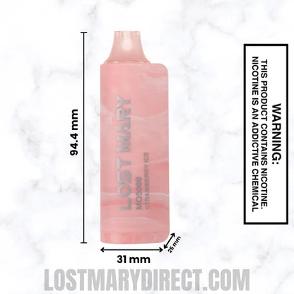 Strawberry Ice Lost Mary MO5000 Disposable Vape Dimension