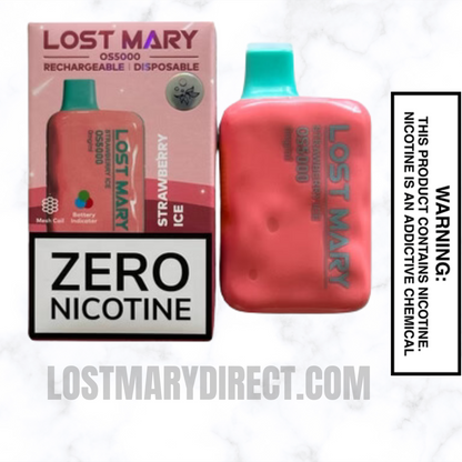 Strawberry Ice Lost Mary OS5000 Zero Nicotine Vape Strawberry Ice Lost Mary OS5000 Zero Nicotine Vape