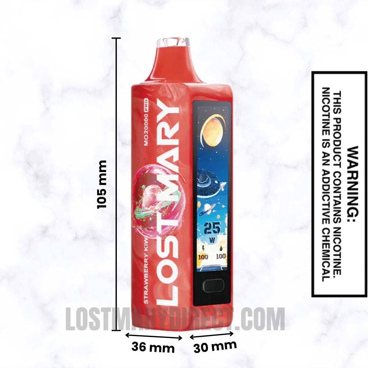 Strawberry Kiwi Lost Mary MO20000 PRO Diposable Vape Dimension