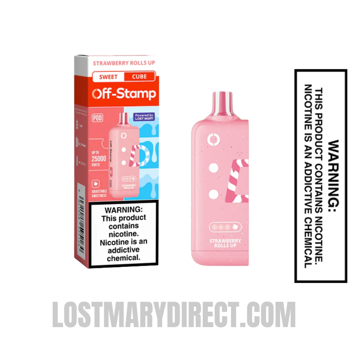 Strawberry Rolls Up Off Stamp Sweet X-Cube Pod With Package Box
