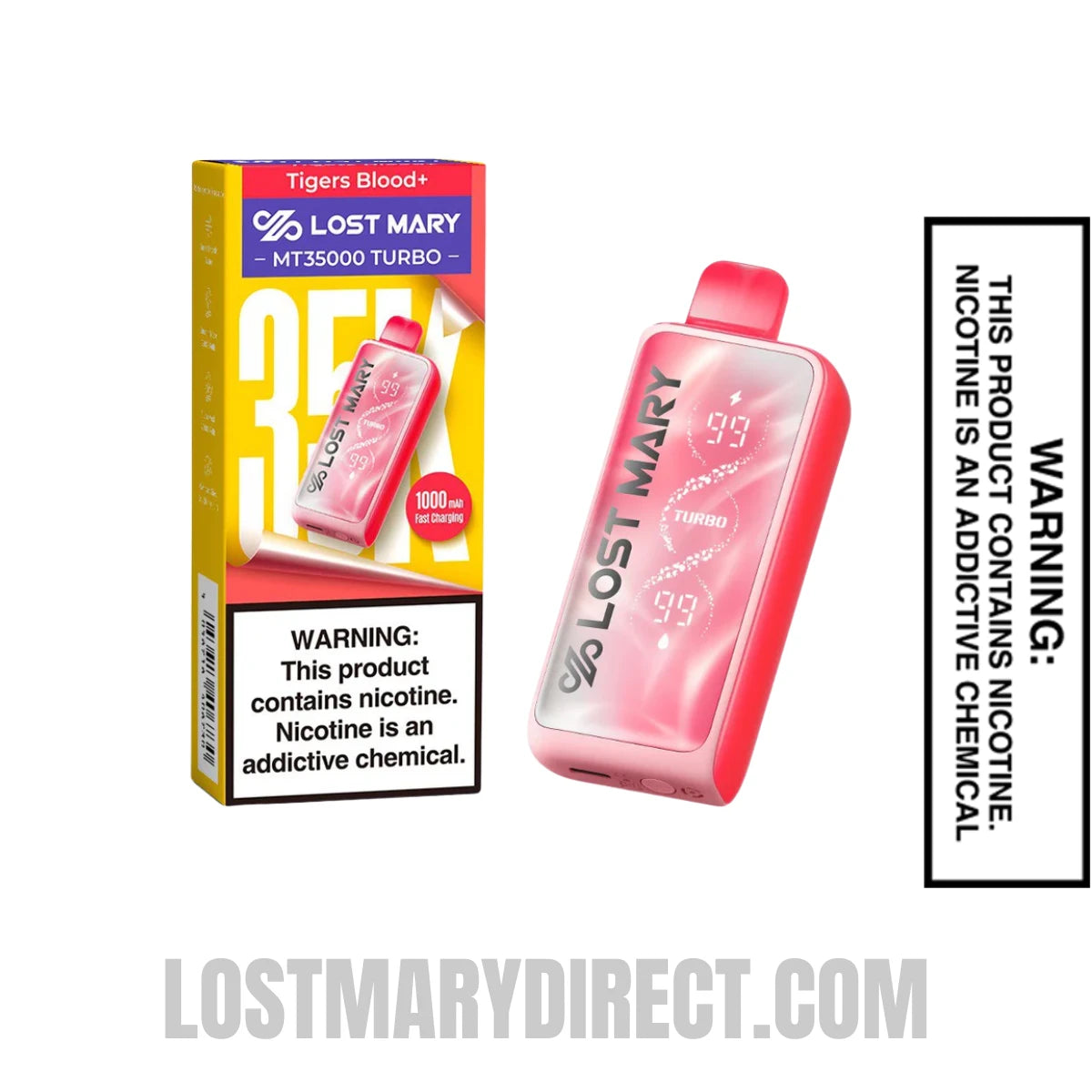 Tigers Blood Lost Mary MT35000 Turbo Disposable Vape With Bundle Pack