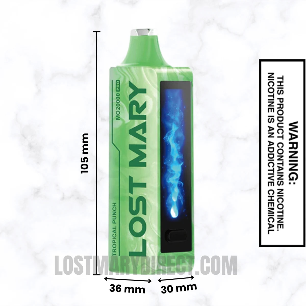 Tropical Punch Lost Mary MO20000 PRO Diposable Vape Dimension