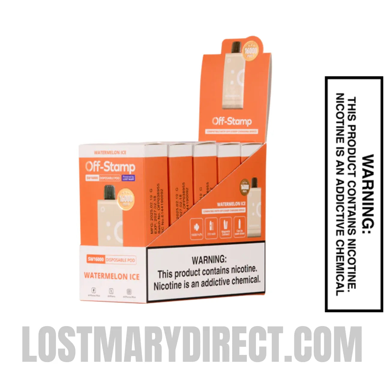 Watermelon Ice Off-Stamp SW16000 Disposable Pod Bundle Box