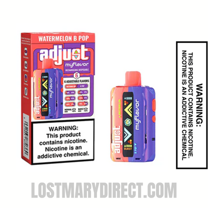 Watermelon B Pop Adjust MyFlavor 40k Disposable Vape Watermelon B Pop Adjust MyFlavor 40k Disposable Vape