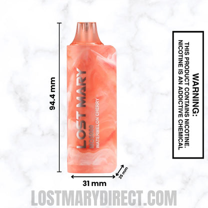 Watermelon Cherry Lost Mary MO5000 Disposable Vape Dimension